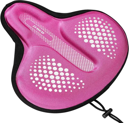 Vista 9 de DAWAY - Funda cómoda para asiento de bicicleta - Cojín acolchado de gel de silicona y espuma viscoelástica para asiento de bicicleta para hombres