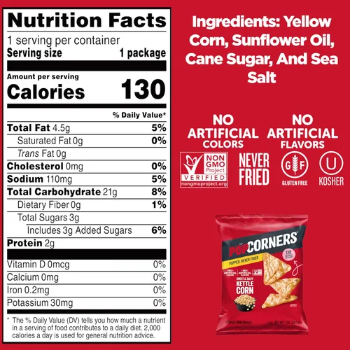 Vista 35 de PopCorners Snacks sin gluten, paquete variado de 3 sabores, bolsas de 1 onza (paquete de 20)