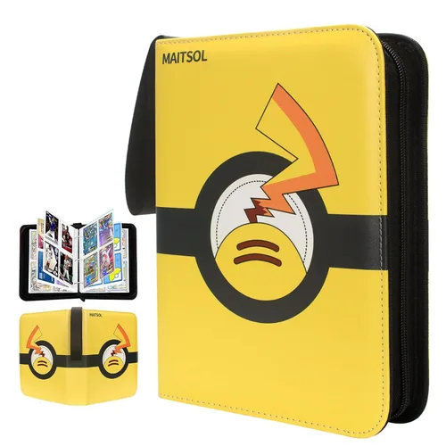 Maitsol Card Binder for Pokemon Cards 4-Pocket, Trading Card Binder for TCG Cards, 440 Pockets Trading Card Games Album Holder, Pockets Card Holder