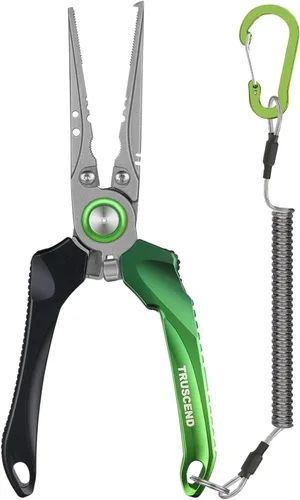 Vista 16 de TRUSCEND Alicates de pesca prácticos bloqueables con mango ergonómico innovador, herramienta de pesca recubierta de teflón resistente a la corrosión