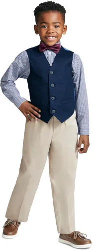 Vista 5 de Nautica - Conjunto de 4 piezas para niño incluye camisa de vestir, corbata, chaleco y pantalones