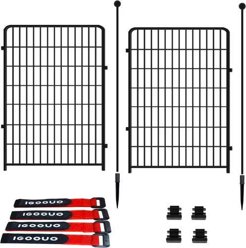 Vista 15 de Jaulas Portátiles para Perros y Corralito, Jaula de Metal de 32 Pulgadas para Perros Pequeños/Medianos, para Interior/Exterior, Correas