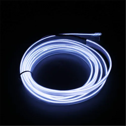 Vista 8 de 9.8 ft de iluminación interior del coche tira auto LED cuerda de alambre de la atmósfera auto lámpara decorativa luz de neón flexible DIY
