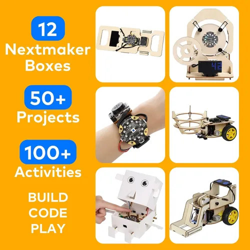 Vista 5 de Makeblock NextMaker - Kit STEM para niños de 8 a 10 años, kit de codificación educativo con ricos recursos de aprendizaje en línea, kit de ciencia