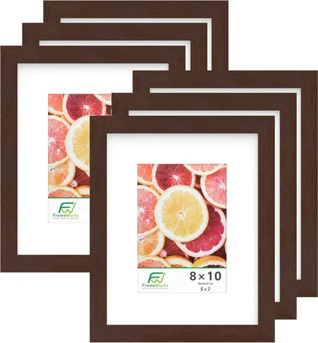 Vista 73 de FrameWorks Marcos de fotos clásicos de madera de 5 x 7 a 4 x 6 con vidrio templado, color negro, paquete de 2
