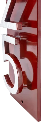 Vista 3 de Montague Metal Products - Letrero flotante moderno de 6 pulgadas con dirección vertical para pared - Letrero de montaje en pared personalizado