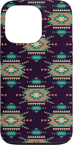 Vista 10 de Unique Western Black Turquoise Navajo Aztec Pattern Case for iPhone 17