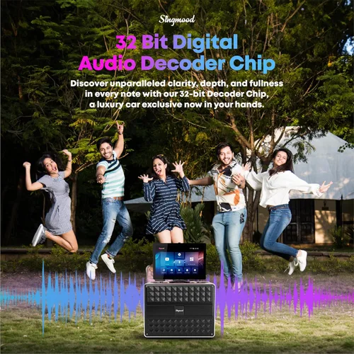 Vista 6 de Máquina de karaoke para adultos, con pantalla de letras, altavoz Bluetooth grande portátil inteligente, 2 micrófonos inalámbricos, sistema
