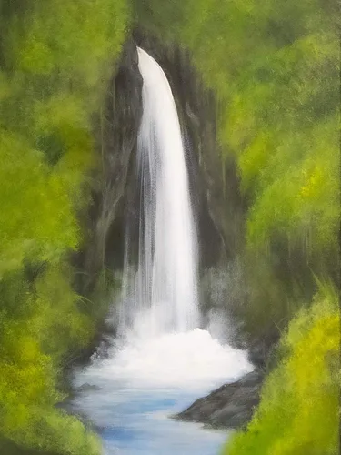 Buyartforless Cascada por Ed Capeau Giclée Arte Pintura Reproducción POD