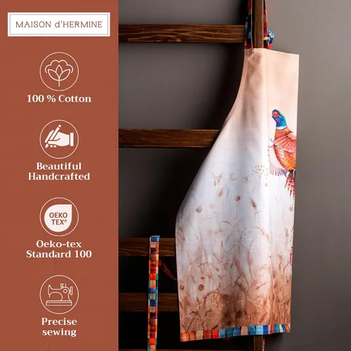 Vista 807 de Maison d' Hermine Delantales para mujer con bolsillo, 100% algodón (27.50 x 31.50 pulgadas)