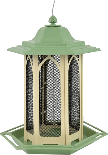 Perky-Pet Pistachio Gazebo Feeder - Wild Bird Feeder - GAZ01, Pistachio - Holds up to 3.5 lb Seeds - Easy to Fill, Easy to Clean, Rust Resistant