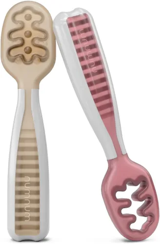 Vista 10 de NumNum Juego de cucharas para bebé, utensilios pre-cuchara GOOtensils para bebés de 6+ meses, primeras cucharas de autoalimentación para destete