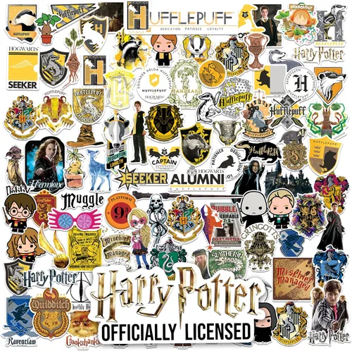 Vista 8 de Harry Potter Stickers - Paquete variado de calcomanías de vinilo troqueladas para laptop, botella de agua, álbumes de recortes, tableta, monopatín