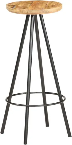 Vista 8 de sillas de bar, taburetes de bar, taburetes de bar, mesa de bar, sillas para barra de cocina, taburetes de bar 2 piezas de mango áspero taburete