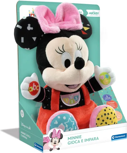 Vista 2 de Clementoni Disney Baby Minnie Play and Learn Talking - Peluche de peluche, multicolor, estándar, 17304
