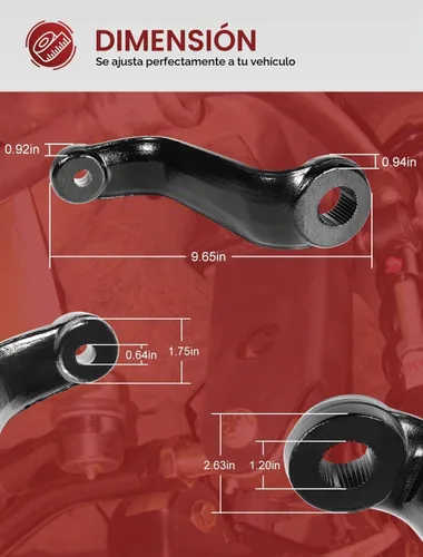Vista 6 de Brazo Pitman Drop 6610 para Jeep Cherokee XJ 1984-2001 y Jeep Comanche MJ 1986-1992 para kits de elevación de suspensión de 6"-7