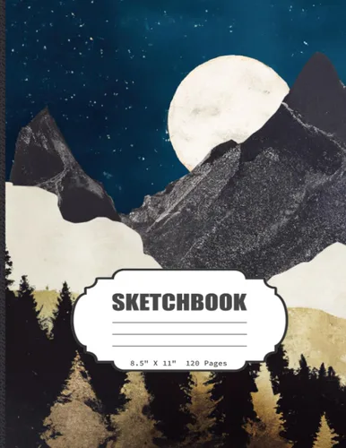SketchBook Contemporary Mountain Landscape Sketch Book for Girls, Kids, Teens, Adults Artist NotebookJournal for Drawing, Writing, Sketching or ...
