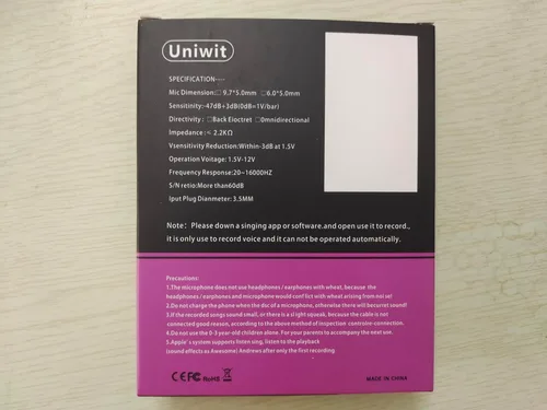 Vista 8 de Mini micrófono vocal/instrumento portátil para grabación de video de voz, canto, vlogging, podcasting, micrófono pequeño para iPhone, teléfono Negro