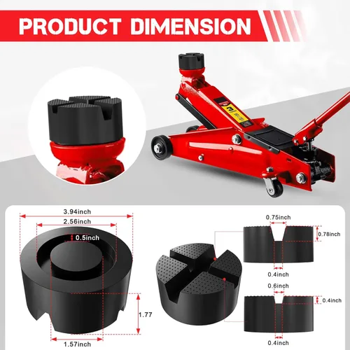 Vista 2 de Adaptador de Almohadilla para Gato Ahorrador de Trabajo, Almohadilla de Gato de Piso Universal Soporte de Gato Protector de Pellizco de Goma