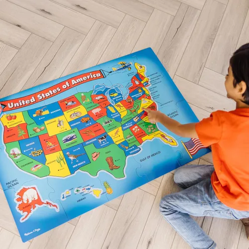 Vista 7 de Puzle de suelo de 51 piezas Melissa & Doug. , Multicolor/Ninguno