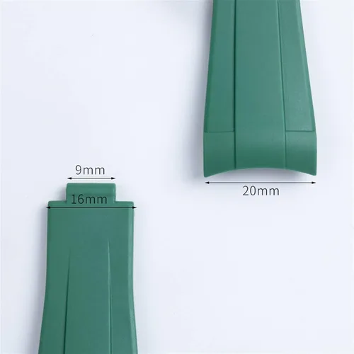 Vista 6 de BNEGUV Correa de reloj de goma de 0.787 pulgadas, correa de reloj con hebilla plegable ajustable para Rolex para Submariner GMT OYSTERFLEX Daytona