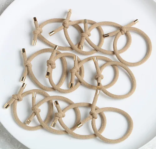 Vista 22 de Bandas elásticas para el cabello, bandas de goma elásticas, paquete de 12, soportes elásticos para cola de caballo para mujeres y niñas (negro)