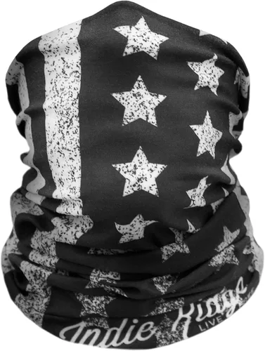 Máscara con la bandera americana para actividades al aire libre de IndieRidge. Gorro de poliéster de microfibra sin costuras multifuncional para