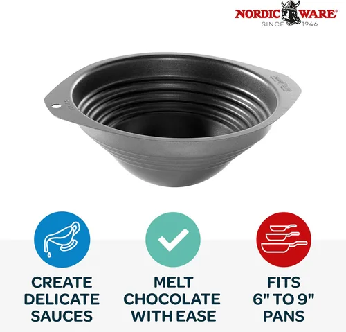 Vista 3 de Nordic Ware Caldera doble universal, 8 tazas, antiadherente