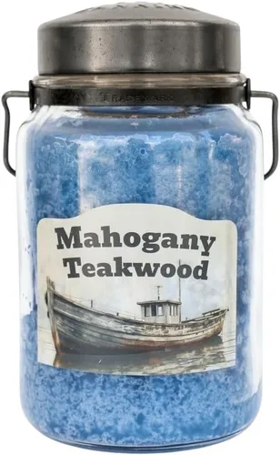 Vista 15 de McCall’s Candles Vanilla Bourbon Vela perfumada de 26 onzas Hecha en EE. UU. Frasco rústico vintage con asa de transporte Fragancia cálida