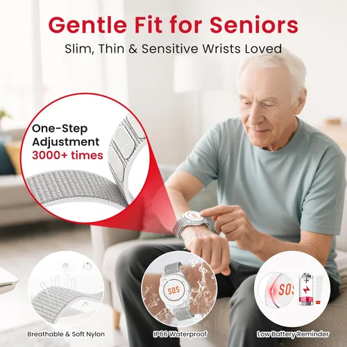 Vista 3 de CallToU Buscapersonas para cuidadores con botón de llamada inalámbrico, sistema de alerta de enfermera, más de 500 pies