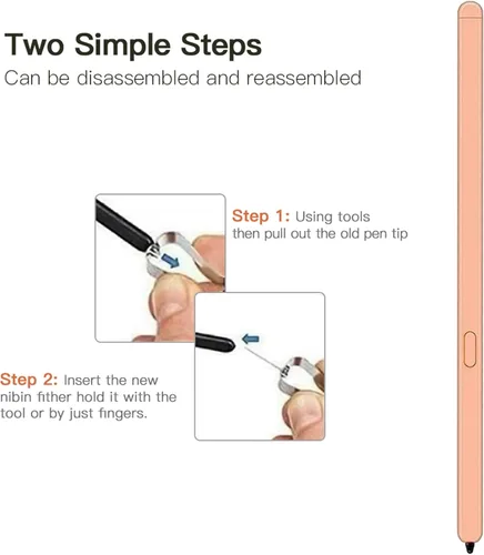 Vista 4 de Compatible con Samsung Galaxy Z Fold5 Slim S Pen, nuevo Compact S Pen, lápiz capacitivo de niveles de presión 4096 (rosa)