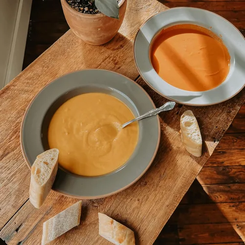 Vista 9 de Mora Tazón de Sopa de Cerámica de Borde Ancho de 25 oz, Juego de 4 – Para Pasta, Italiana, Espaguetis, Mojar Pan, Cena Elegante, etc. Plato