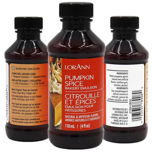 Vista 3 de Lorann Oils Paquete de emulsión de panadería, calabaza de queso crema de pastel de princesa de terciopelo rojo, 4 onzas líquidas