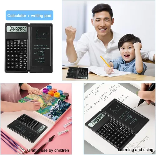 Vista 5 de Calculadoras científicas, calculadora para la escuela, pantalla grande de 10 dígitos, Calculadora científica con bloc de notas, calculadora