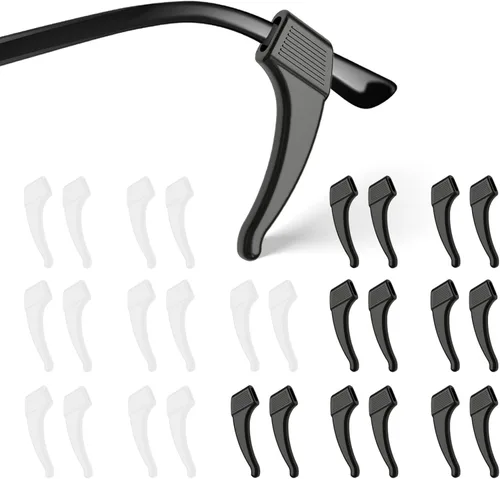 Vista 9 de SMARTTOP 20 pares de agarres antideslizantes para orejas de gafas, ganchos cómodos de silicona elástica, puntas de patillas de gafas, retenedor