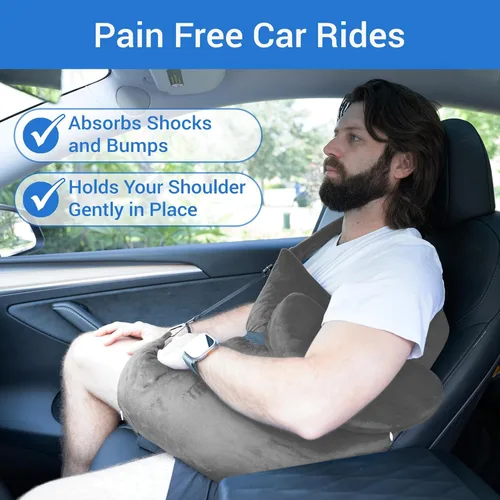 Vista 3 de Zomaple Almohada de cirugía de hombro para aliviar el dolor de hombro Almohada de puño giratorio súper suave para comodidad posoperatoria, apoyo