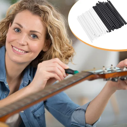 Vista 2 de 100 Pcs 50 x 2 mm Guitar Fingerboard Side Marker Fingerboard Side Dot with 2 mm Diameter Drill Bit Tools and a Box Music Instrument Inlay Dots Bass