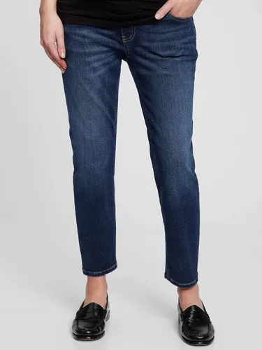 Vista 4 de GAP Women's Maternity True Waistband Full Panel Cheeky Straight Jeans