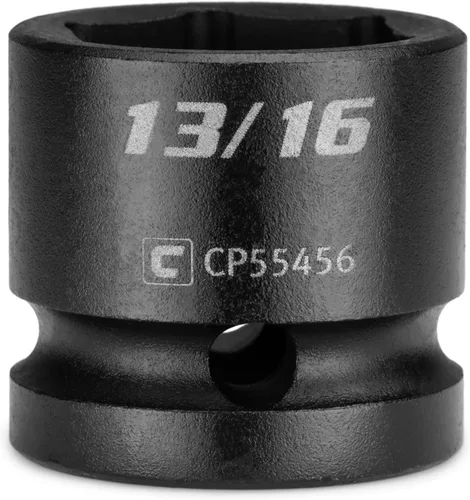 Vista 17 de Capri Tools Dado de impacto corto de 1 pulgada, transmisión de 1/2 pulgada, 6 puntos, SAE