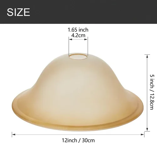 Vista 3 de Pantalla de cristal antiguo para lámpara de pie, repuesto de pantalla de lámpara de alabastro, piezas de repuesto de lámpara de pie