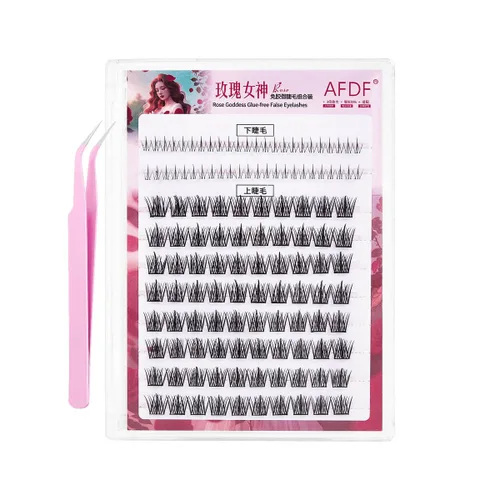 Vista 25 de Extensión de Pestañas DIY Efecto 3D Natural Individual 9/11/12mm Pestañas 80 Racimos Pestañas de Volumen Set Mixto, Extensión de Pestañas Caseras