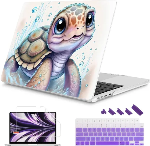 Vista 19 de Mektron Diseñada para MacBook Air 2025/2024/2023 de 15 PULGADAS M4 A3241 /M3 A3114 /M2 A2941, Carcasa de Cubierta Rígida de Plástico Impreso