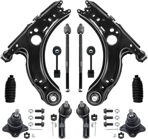 Vista 68 de Detroit Axle - Kit de suspensión de 12 piezas para Nissan Pathfinder Frontier Xterra, 4 brazos de control inferior y superior, 4 barras