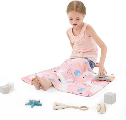 Vista 9 de Hosukko - Manta con peso de 3 libras - Manta pesada y transpirable - Princesa en beige, 20 x 30 pulgadas, 3 libras