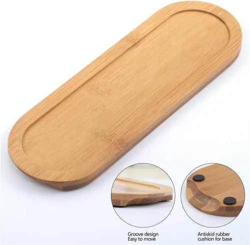 Vista 7 de Recipiente de especias de porcelana para condimentos con tapas, soporte de tapa de bambú, cuchara de servir de cerámica, bandeja de madera, la mejor