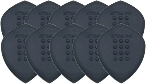 Vista 9 de Acoustik Attak STEALTH Púa de Guitarra Estructurada - Púas de Guitarra Biseladas Pequeñas, Tono Único (Paquete de 10, Negro)