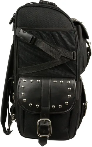 Vista 3 de EXCELSIOR INT - Bolsa de viaje grande para motocicleta, mochila, equipaje de viaje, color negro