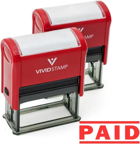 Vista 15 de Sello de goma autoentintado de pago (negro) - mediano