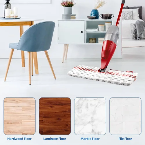 Vista 7 de Paquete de 6 repuestos de microfibra lavables para trapeador de espray compatibles con almohadillas de repuesto O-Cedar ProMist MAX