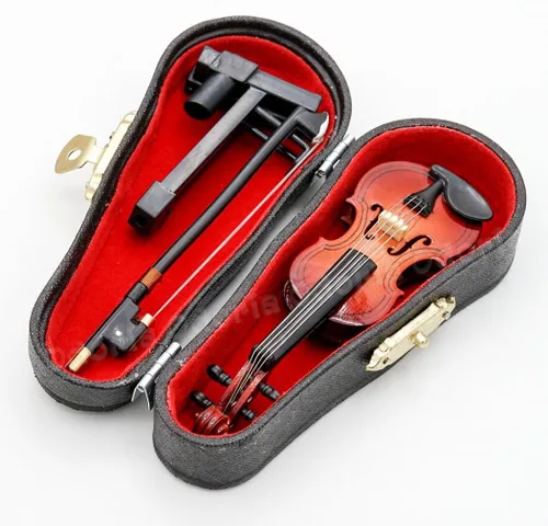 Vista 5 de Odoria 1/6 Miniature Violin Dollhouse Musical Instruments Accessories